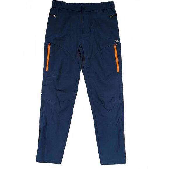 Baleaf Blue Softshell Hiking Pants Orange Zipper Pockets Mens Medium 33x30 - Picture 1 of 6